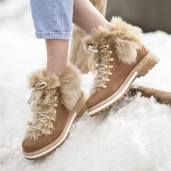 Montelliana Suede and Fur Hiking Boot - Picture 2 of 12